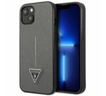 Guess PU Saffiano Triangle  Case for iPhone 13 mini Silver (GUHCP13SPSATLG)