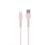Maxlife MXUC-04 cable USB - microUSB 1,0 m 3A pink (OEM0100846)