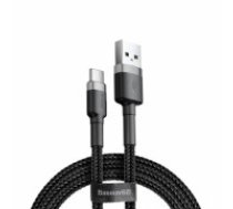 Baseus Cafule kabelis USB-C 3A 0.5m (pelēks+melns) (CATKLF-AG1)