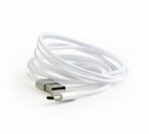 Gembird Cotton braided USB Male to Type-C Male 1.8m Silver (CCB-MUSB2B-AMCM-6-S)