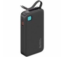 USAMS Powerbank ze zwijanym kablem USB-C Retractable 10000 mAh PD 20W Fast Charge XY Series czarny|black 10KCD22401(US-CD224) (10KCD22401)