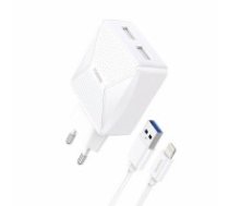 Charger Foneng EU35 2x USB-A with Lightning cable 2.4A (EU35 LIGHTNING)