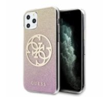 Guess GUHCN65PCUGLPGG iPhone 11 Pro Max różowo-złoty|gold pink hard case Glitter Gradient 4G Circle Logo (GUHCN65PCUGLPGG)