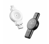 XO wireless inductive watch charger QI CX026 USB+USB-C 2,5W black (CX026)