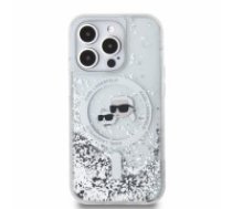Karl Lagerfeld Liquid Glitter Karl and Choupette Heads MagSafe Case for iPhone 14 Pro Max Transparent (KLHMP14XLGKCSGH)