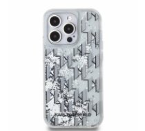 Karl Lagerfeld Liquid Glitter Monogram Gradient Case for iPhone 14 Pro Max White (KLHCP14XLKLGKCCH)