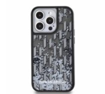 Karl Lagerfeld Liquid Glitter Monogram Gradient Case for iPhone 14 Pro Max Black (KLHCP14XLKLGKCCK)