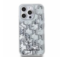 Karl Lagerfeld Liquid Glitter Monogram Gradient Case for iPhone 14 Pro White (KLHCP14LLKLGKCCH)