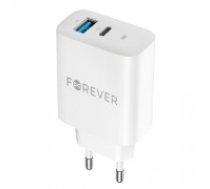 Forever TC-07 PD QC charger 1x USB-C 1x USB 30W white + USB-C - USB-C cable 60W (GSM180736)