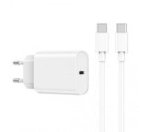 WIWU wall charger Wi-U001 PD 20W 1x USB-C white + cable USB-C - USB-C (WI-U001WHUC)