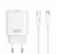 XO wall charger CE25 PD 25W 1x USB-C white + cable USB-C - Lightning (CE25WHUCL)