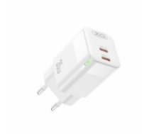 XO wall charger CE07 PD 35W 2x USB-C white (CE07WH)