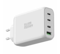 Silver Monkey GaN 130W wall charger 3x USB-C PD 1x USB-A 3.0 QC - white (SMA015)