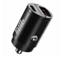 Silver Monkey PDQC-CPCT30-SM 30W car charger 1x USB-C PD 1xUSB-A QC - black (PDQC-CPCT30-SM)