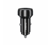 Choetech TC0014 USB-C USB-A PD 60W car charger with LED backlight - black (TC0014)