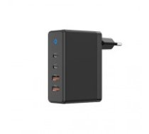 OEM Amazing Thing Wall charger Thunder Pro GaN EUTH100W - 2xUSB + 2xType C - PD 100W black (ŁAD001743)