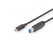 Digitus Connection Cable USB 3.1 Gen.2 SuperSpeed + 10Gbps USB Type C | B M | M Power Delivery black 1m (AK-300149-010-S)