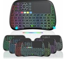 Fusion Accessories Fusion NGAGE kompakta bezvadu tastatūra ar skārienpaliktni un krāsainu apgaismojumu Android | iOS | TV | PC (FUSM9MBK)