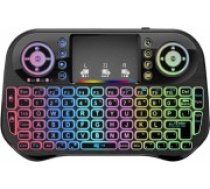 Fusion Accessories Fusion Rainbow kompakta bezvadu tastatūra ar skārienpaliktni un krāsainu apgaismojumu Android | iOS | TV | PC (FUSI10MBK)