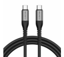 USB-C to USB-C cable Lention 60W, 2m (black) (CB-CCT-60W2MGRY-DS1)