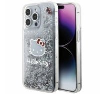 Hello Kitty Liquid Glitter Charms Kitty Head case for iPhone 15 Pro Max - silver (HEL000042-0)