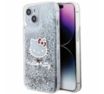 Hello Kitty Liquid Glitter Charms Kitty Head case for iPhone 15 - silver (HEL000037-0)