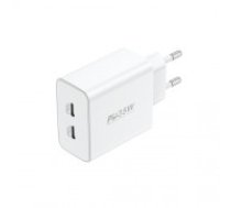 OEM Foneng Wall charger EU50 - 2xType C - PD 35W 3A white (ŁAD001769)