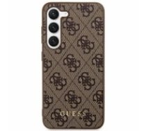 Guess GUHCS24MG4GFBR S24+ S926 brązowy|brown hard case 4G Metal Gold Logo (GUHCS24MG4GFBR)