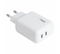 Akyga wall charger AK-CH-19 40W 2x USB-C 20W PD Quick Charge 3.0 5-12V | 1.67-3A white (AK-CH-19)