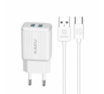 KAKUSIGA KSC-373 lādētājs | 12W | 2.4A + USB-C kabelis 1m, balts (KSC-373)