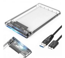 Fusion Accessories Fusion 2,5" ārējais cietā diska korpuss SATA III | USB 3.0 caurspīdīgs (FUSHDDC30TP)