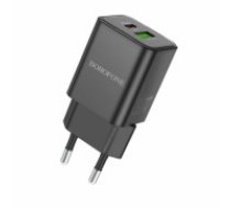 OEM Borofone Wall charger BN14 Royal - USB + Type C - QC 3.0 PD 30W black (ŁAD001694)