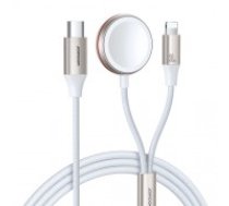 Joyroom 2 in 1 Lightning cable and inductive charger for Apple Watch 1.5m white (S-IW011) (S-IW011)