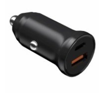 Devia car charger Smart Mini PD QC 3.0 30W 1x USB-C 1x USB black (BRA013326)