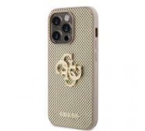 Guess PU Perforated 4G Glitter Metal Logo Case for iPhone 15 Pro Max Gold (GUHCP15XPSP4LGD)