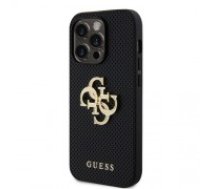 Guess PU Perforated 4G Glitter Metal Logo Case for iPhone 15 Pro Max Black (GUHCP15XPSP4LGK)