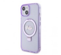 Guess IML Ring Stand Glitter MagSafe Case for iPhone 15 Purple (GUHMP15SHRSGSU)