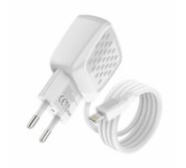 Charger Foneng EU25 USB-A 2-Port Charger 2.4A (white) (EU25 LIGHTNING)