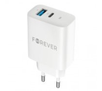 Forever TC-07-30AC PD QC charger 1x USB-C 1x USB 30W white (GSM172201)