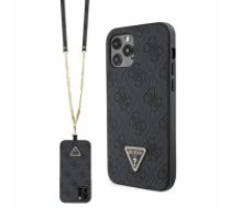 Guess GUHCP12MP4TDSCPK iPhone 12 | 12 Pro 6.1" czarny|black hardcase Crossbody 4G Metal Logo (GUHCP12MP4TDSCPK)