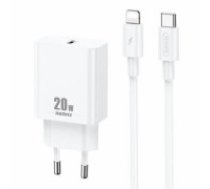 Wall charger Remax, RP-U5, USB-C, 20W (white) + Lightning cable (RP-U5)