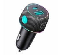 Car charger Joyroom CCN01, 1x USB QC3.0, 1x USB-C PD 60W (black) (CCN01)