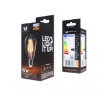 LED Bulb Filament E27 ST64 8W 230V 3000K 1020lm COG clear Forever Light (RTV0100022)