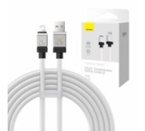 Fast Charging cable Baseus USB-A to Lightning CoolPlay Series 2m, 2.4A (white) (CAKW000502)