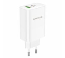 OEM Borofone Wall charger BN10 Sunlight - USB + Type C - QC 3.0 PD 65W white (ŁAD001645)