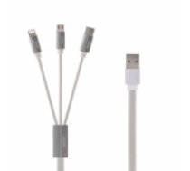 REMAX Cable Kerolla RC-094th 3 in 1 - USB to Micro USB, Type C, Lightning - White (KABAV0353)