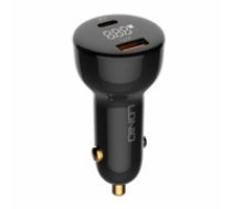 LDNIO C101 Car Charger, USB + USB-C, 100W + USB-C to USB-C Cable (Black) (C101 TYPE C-TYPE C)