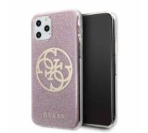 Guess GUHCN58PCUGLPI iPhone 11 Pro różowy|pink hard case 4G Circle Glitter (GUHCN58PCUGLPI)