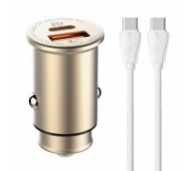 LDNIO C506Q USB, USB-C Car charger + USB-C - USB-C Cable (C506Q TYPE C-TYPE C)