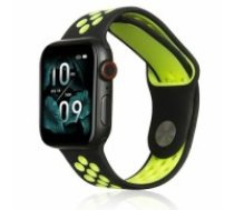 Beline pasek Apple Watch Sport Silicone 42|44|45|49mm czarno-limonkowy black|lime (5904422919887)